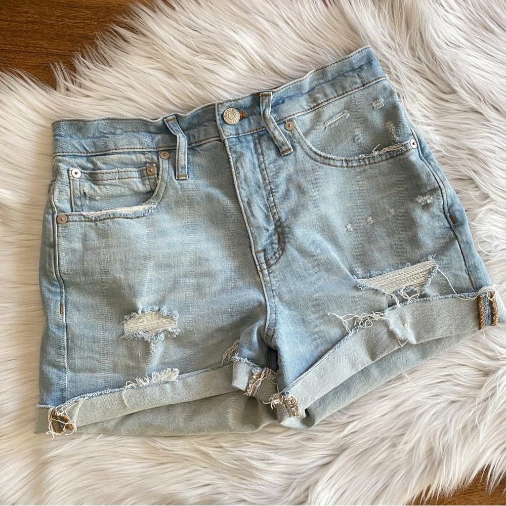 Madewell distressed denim shorts